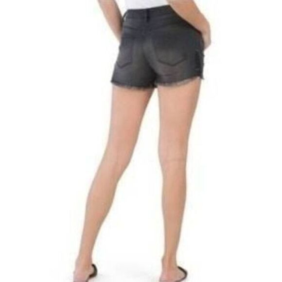 🔺️Indigo Rein Black High Rise Stretchy Raw Hem Shorts Size 13/32 - Picture 10 of 11